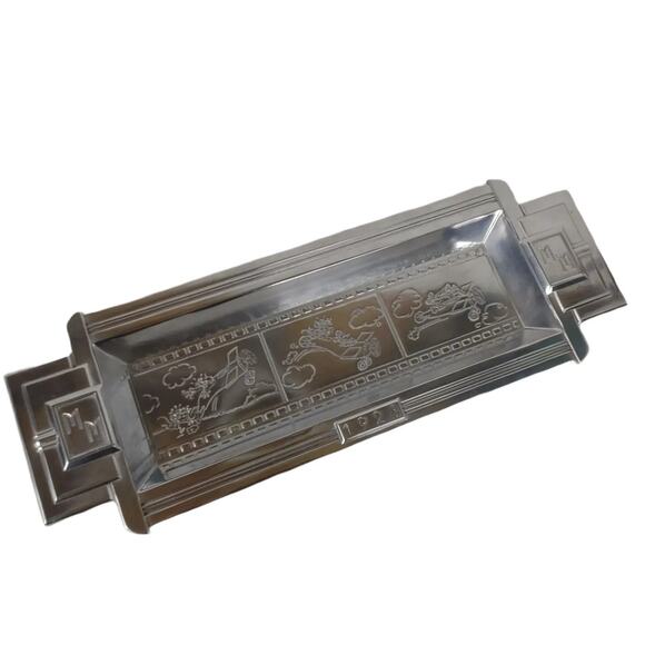 Disney MICKEY MOUSE 1928 Plane Crazy Matinee Art Deco Metal Serving Tray w/ Box - Picture 2 of 7